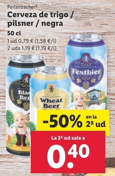 Lidl Cerveza perlenbacher oferta