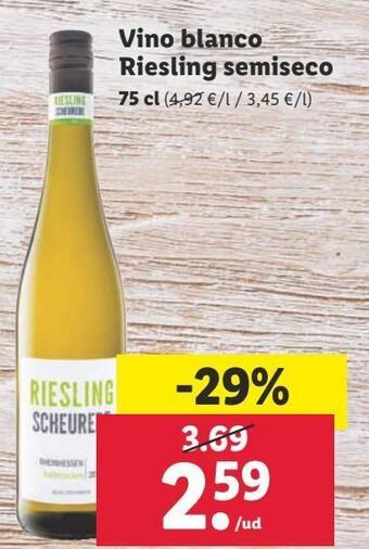 Lidl Vino blanco oferta