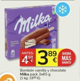 Consum Bombón helado milka oferta