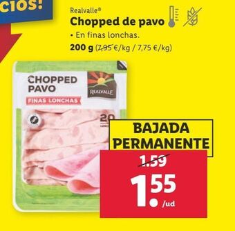 Lidl Chopped de pavo realvalle oferta
