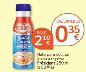 Consum Nata para cocinar président oferta