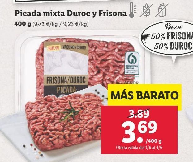 Lidl Carne picada mixta oferta