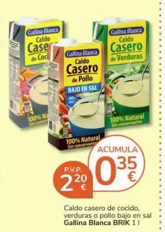 Consum Caldo casero gallina blanca oferta