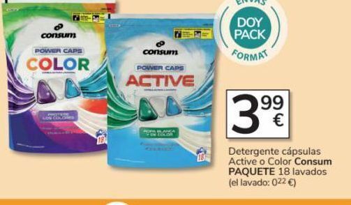 Consum Detergente en cápsulas consum oferta