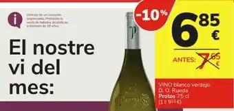 Consum Vino blanco protos oferta