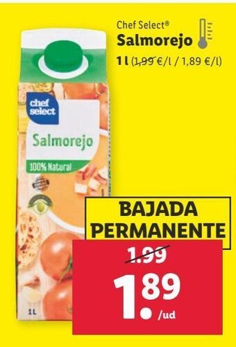 Lidl Salmorejo chef select oferta