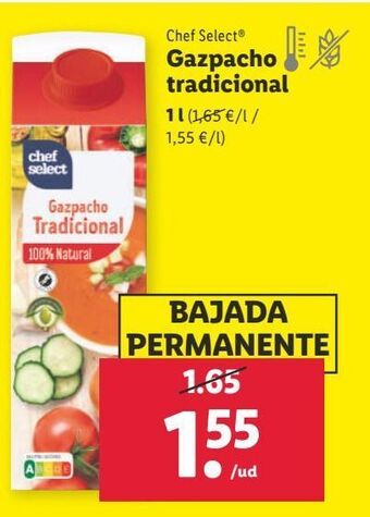 Lidl Gazpacho chef select oferta