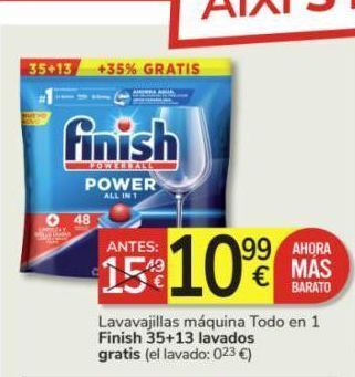 Consum Detergente finish oferta