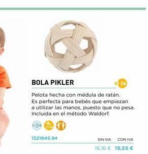 Abacus 1321945.94 bola pikler pelota hecha con médula de ratán. es perfecta para bebés que empiezan a utilizar las manos, puesto q oferta