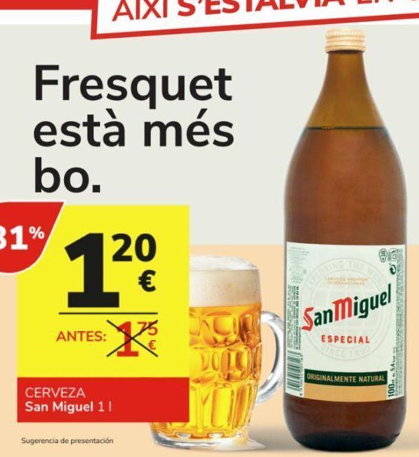 Consum Cerveza san miguel oferta