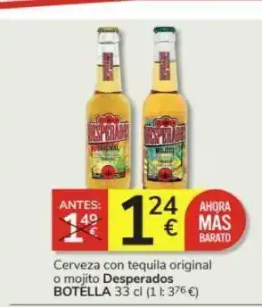 Consum Cerveza con tequila desperados oferta