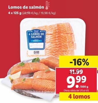 Lidl Lomos de salmón oferta