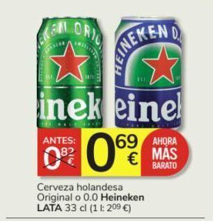 Consum Cerveza holandesa heineken oferta
