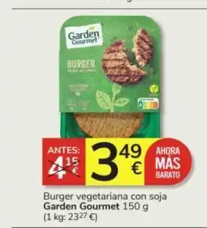 Consum Hamburguesas garden gourmet oferta