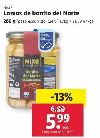 Lidl Bonito del norte nixe oferta