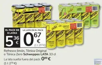 Consum Refrescos schweppes oferta