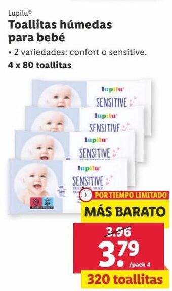 Lidl Toallitas húmedas para bebé lupilu oferta