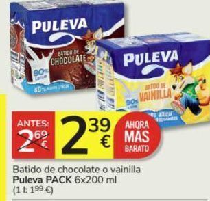 Consum Batido de chocolate o vainilla puleva oferta