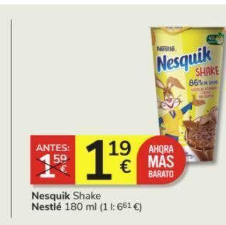 Consum Batido de chocolate nesquik oferta