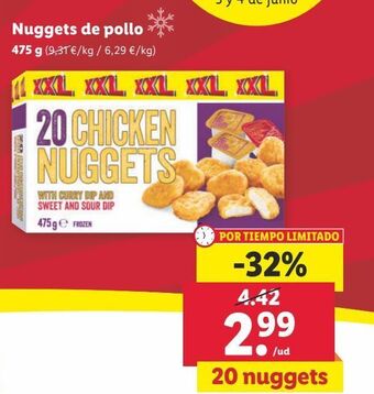 Lidl Nuggets de pollo oferta