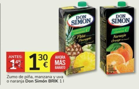 Consum Zumo don simón oferta