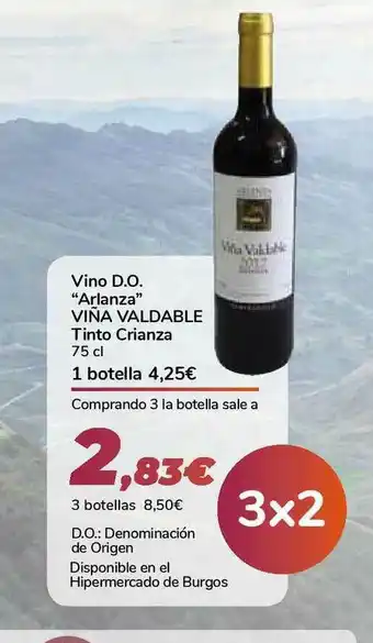 Carrefour Vino D.o. Vina Valdable Tinto Crianza 75cl oferta