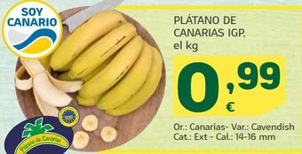 HiperDino Plátanos de canarias oferta