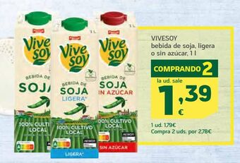 HiperDino Bebida de soja vivesoy oferta