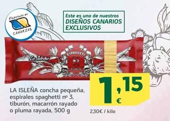 HiperDino Pasta la isleña oferta