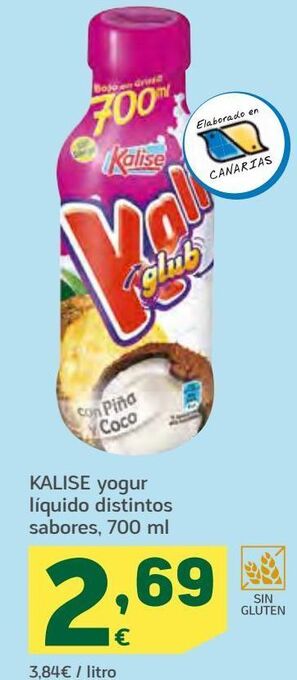 HiperDino Yogur líquido kalise oferta