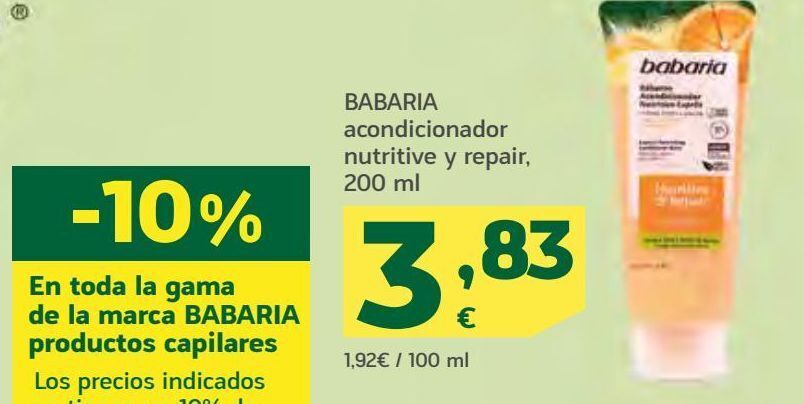 HiperDino Acondicionador pelo babaria oferta