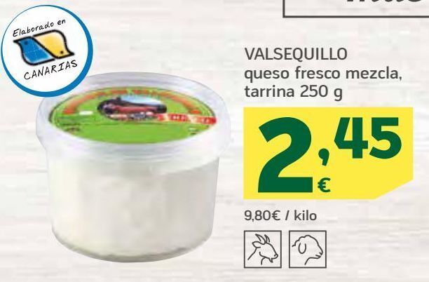 HiperDino Queso fresco valsequillo oferta