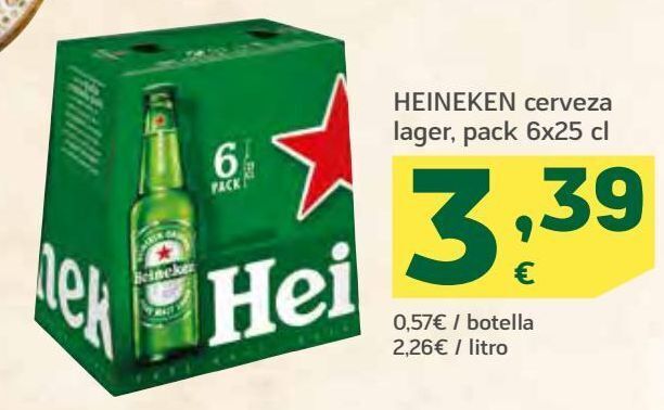 HiperDino Cerveza heineken oferta