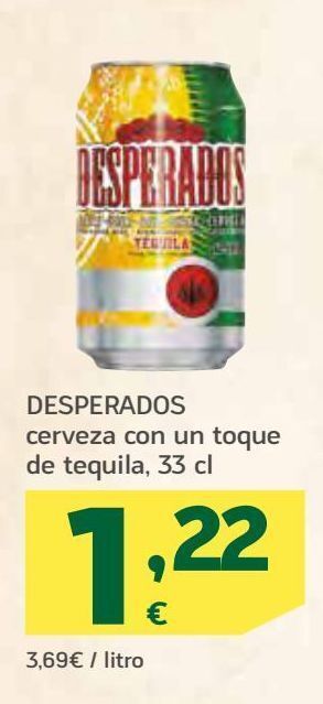 HiperDino Cerveza desperados oferta