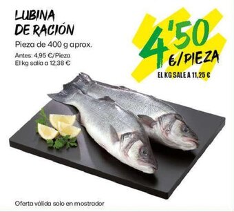 AhorraMas LUBINA DE RACIÓN oferta