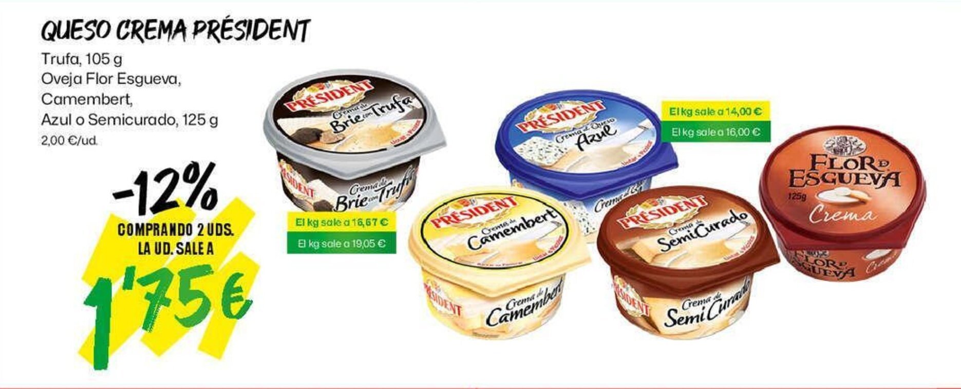 AhorraMas QUESO CREMA PRÉSIDENT oferta