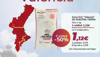 Carrefour De Nuestra Tierra Arroz D.o. Valencia 1kg oferta