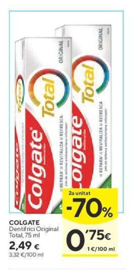 Caprabo COLGATE oferta