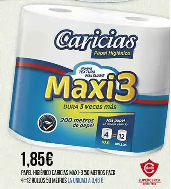 Claudio Papel Higiénico Caricias Maxi-3 oferta