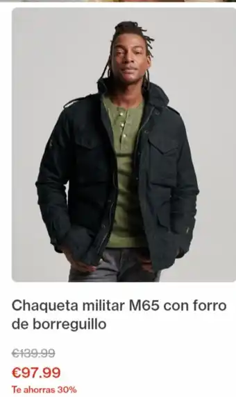Superdry Chaqueta militar m65 con forro de borreguillo oferta