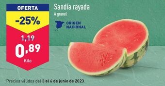 ALDI Sandía oferta