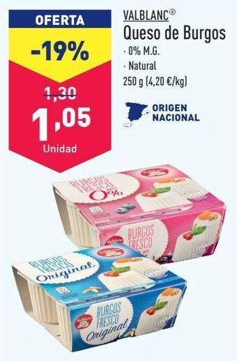ALDI Queso de burgos oferta