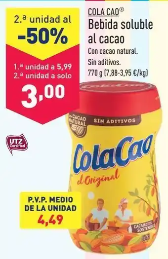 ALDI Cacao soluble cola cao oferta