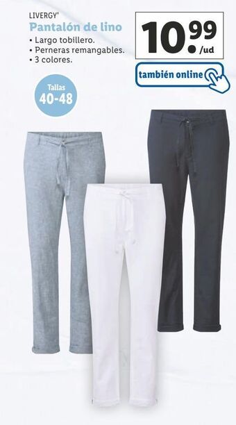 Lidl Pantalones livergy oferta