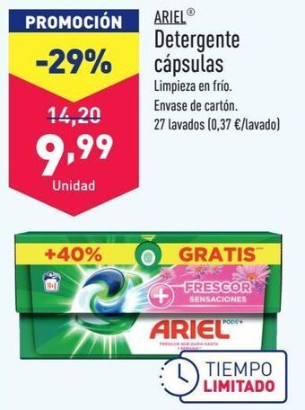 ALDI Detergente en cápsulas ariel oferta