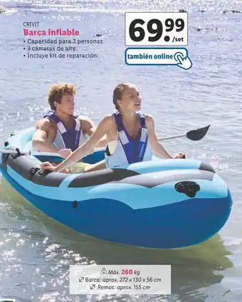 Lidl Barca hinchable crivit oferta