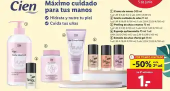 Lidl Crema de manos cien oferta