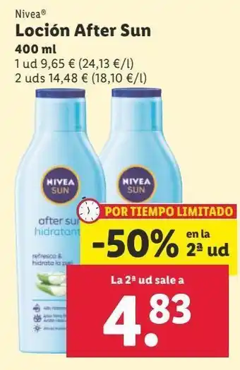 Lidl Aftersun nivea oferta