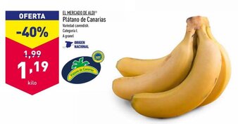 ALDI Plátano de Canarias oferta