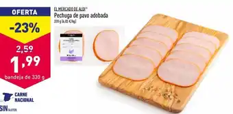 ALDI Pechuga de pavo adobada 330g oferta